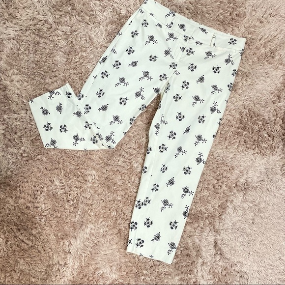 Loft | Julie black and white floral pants - Picture 1 of 5